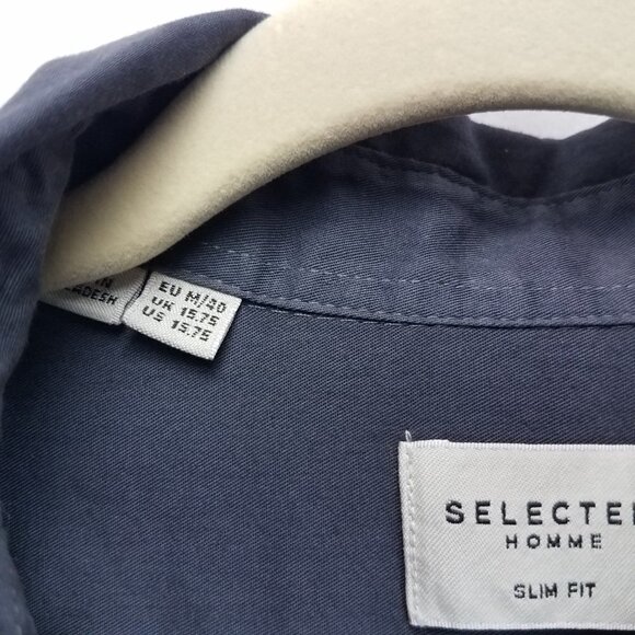 NEW Selected Homme Nordstrom Men's 15.75 Slim Fit Button-Down Long Sleeve Shirt - Picture 5 of 13